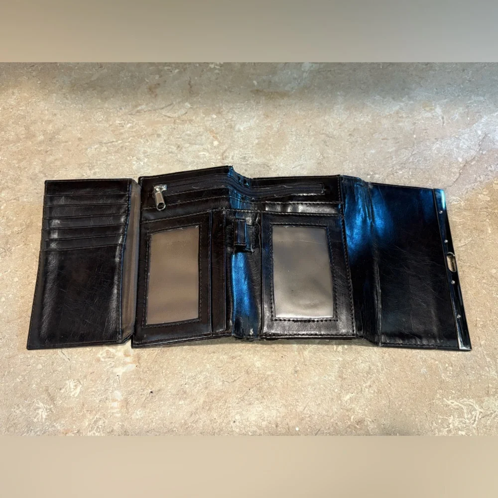 D&G Wallet Black Faux/Leather Wallet Repair Project As Is